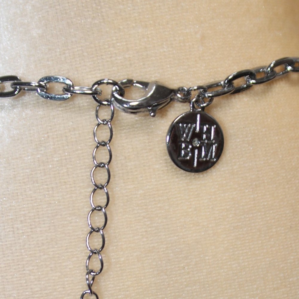 White House Black Market Black and Silver Necklace - Picture 4 of 6